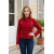 KADIN KIRMIZI ASKERİ BANDO STİL ASTARSIZ GABARDİN KISA MONT CEKET YY101427