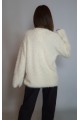 KADIN EKRU YUMUŞAK DOKULU SAKALLI TRİKO KAZAK YY101288