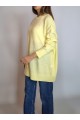 KADIN SARI OVERSIZE SIFIR YAKA BASIC BOL KAZAK YY101289