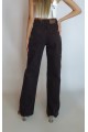 KADIN ACI KAHVE LİKRASIZ PALAZZO JEAN PANTOLON YY101291