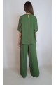 KADIN HAKİ YEŞİL BİSİKLET YAKA PANTOLONLU VİSKON TAKIM YY101221