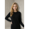 KADIN SİYAH BİSİKLET YAKA REGLAN KOL BASIC MERSERİZE TRİKO KAZAK YY101371