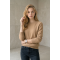 KADIN CAMEL BİSİKLET YAKA REGLAN KOL BASIC MERSERİZE TRİKO KAZAK YY101371