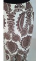 KADIN KAHVERENGİ ŞAL DESENLİ BOL PAÇA KAPAKLI VİSKON PANTOLON YY101396