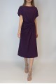 Kadın Mürdüm Düğüm Detaylı Midi Elbise Yy100770