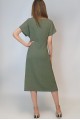 KADIN YEŞİL DÜĞÜM DETAYLI MİDİ ELBİSE YY100770
