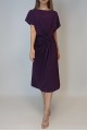 Kadın Mürdüm Düğüm Detaylı Midi Elbise Yy100770