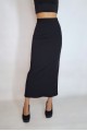 KADIN SİYAH ÖRME KREP MAXİ UZUN KALEM ETEK YY101158