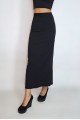 KADIN SİYAH ÖRME KREP MAXİ UZUN KALEM ETEK YY101158