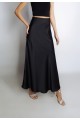 KADIN SİYAH VEREV KESİM BEL LASTİKLİ TOK SATEN ÇAN ETEK YY101194