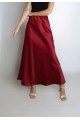 KADIN BORDO VEREV KESİM BEL LASTİKLİ TOK SATEN ÇAN ETEK YY101194
