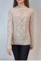 KADIN VİZON YARIM BALIKÇI AJURLU ÖRGÜ DESENLİ TRİKO KAZAK YY101068