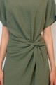 KADIN YEŞİL DÜĞÜM DETAYLI MİDİ ELBİSE YY100770