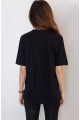 KADIN SİYAH HARVARD YAZI BASKILI T-SHIRT YY100735