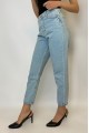 Kadın Buz Mavi Yüksek Bel Boyfriend Yeni Sezon Kot Pantolon YY100775
