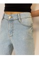 Kadın Buz Mavi Yüksek Bel Boyfriend Yeni Sezon Kot Pantolon YY100775