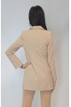Kadın Camel Keten Astarlı Gold Düğmeli Blazer Ceket YY101032
