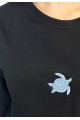 Kadın Kaplumbağa Nakışlı Oversize T-Shirt YY100820