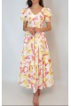 Kadın Poplin Geometrik Desenli Maxi Elbise YY100855