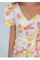 Kadın Poplin Geometrik Desenli Maxi Elbise YY100855