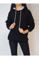 Unisex Siyah Kapüşonlu Sweatshirt YY100931